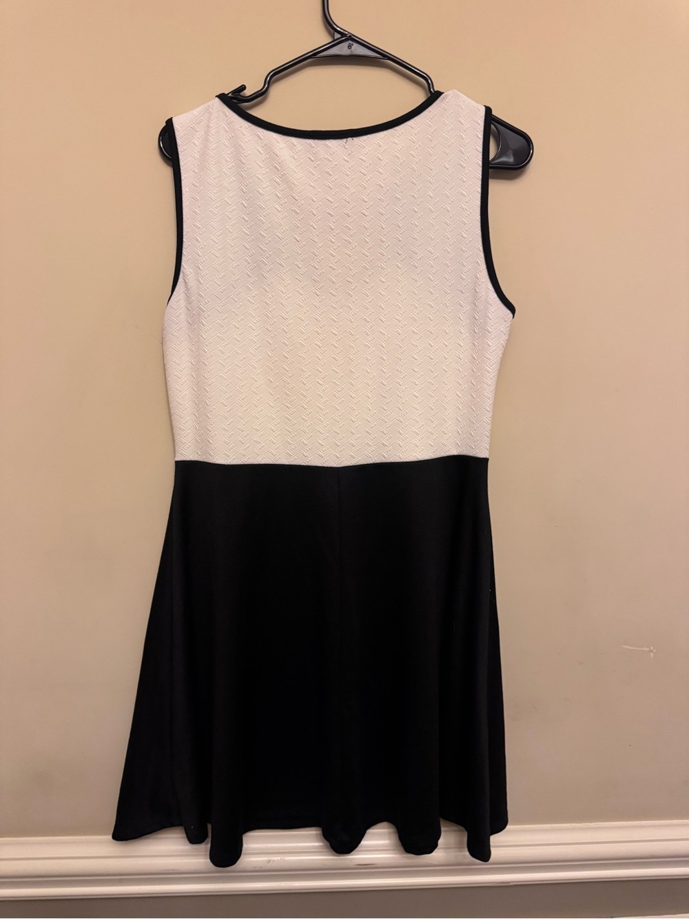 Vibe Black & White Lace Yoke Skater Dress - Picture 2 of 3